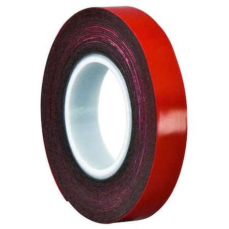 Double-Sided Foam Tape, 3/4 in W, 5 yd L, 1/32 in, Polyethylene Foam, Double-Sided