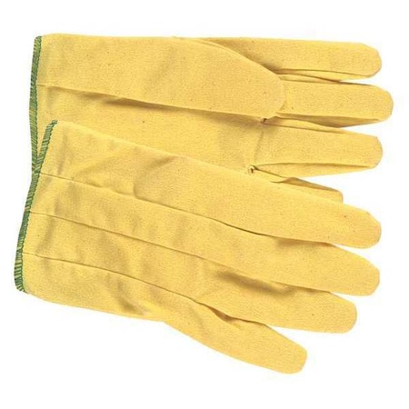 Coated Gloves, Vinyl, Smooth, Full, 0 Abrasion Level, Yellow, M 12 PK