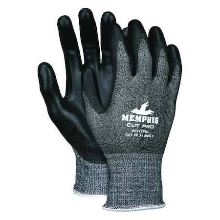 Cut-Resistant Coated Gloves, Cut Level A2 ,Dipped ,Polyurethane ,Smooth ,XL 1 PR