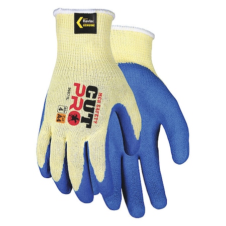Cut Resistant Coated Gloves, Cut Level A4 ,Dipped ,Latex ,Smooth ,M 1 PR