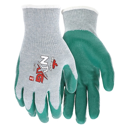 Coated Gloves, Nitrile, Flat, Palm, 6 Abrasion Level, Gray, XL (10) 1 PR