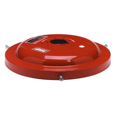Drum Cover,16 gal.,Steel,Red