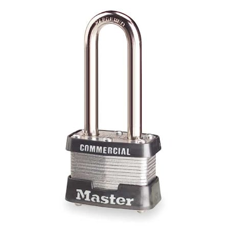 Padlock, Keyed Alike, Standard Shackle, Rectangular Steel Body, Steel Shackle, 5/8 in W