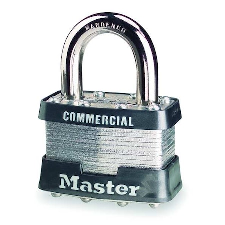 Padlock, Keyed Alike, Standard Shackle, Rectangular Steel Body, Steel Shackle, 3/4 in W