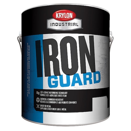 Interior/Exterior Paint, Glossy, Water Base, Gray, 1 gal