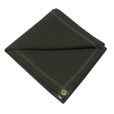 Heavy Duty Tarp, 24 in x 20 ft, 20 Mil, Olive Drab, Canvas