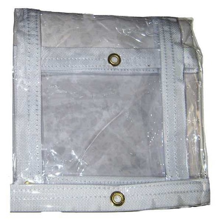 Heavy Duty Tarp, 5 ft 9 in x 5 ft 9 in, 20 Mil, Clear, Vinyl, Mildew Resistant