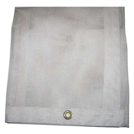 Standard Duty Tarp, 5 ft 8 in x 7 ft 8 in, 5 Mil, White, Vinyl, Tear Resistant, UV Resistant