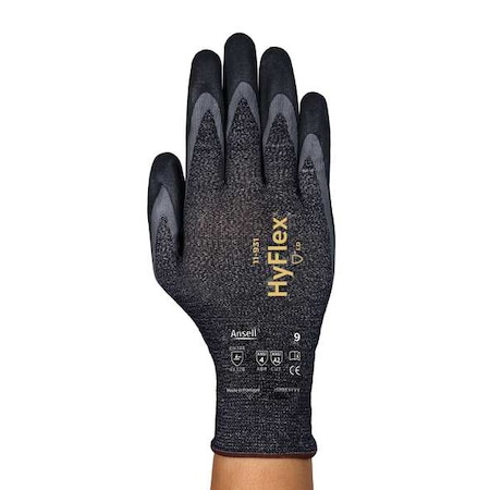 Cut-Resistant Coated Gloves, Cut Level A2 ,Double Dipped ,Foam Nitrile ,Sandy ,10 1 PR