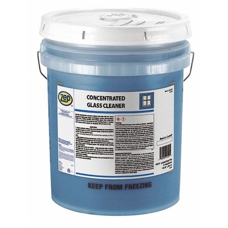 Liquid Glass Cleaner, 5 gal., Blue, Rose, Plastic Drum