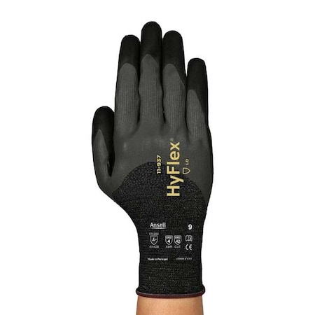 Cut Resistant Coated Gloves, Cut Level A2 ,Double Dipped ,Foam Nitrile ,Sandy ,6 1 PR