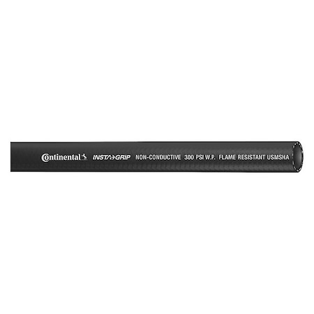 Air Hose,1/2" ID x 15 ft.,Black