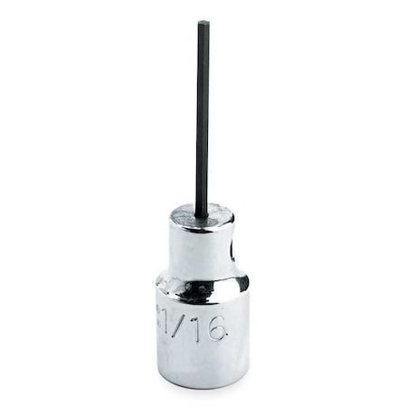 1/4 in Drive Hex Socket Bit SAE 5/16 in Tip, 1 7/8 in L