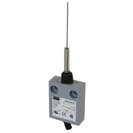 Limit Switch, Cat Whisker, Wobble Stick, SPDT, 10A at 300V AC, Actuator Location: Top