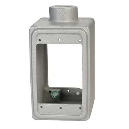 Weatherproof Electrical Box, 18 cu in, FS Box Type, 1 Gang, Malleable Iron, Rectangular Shape