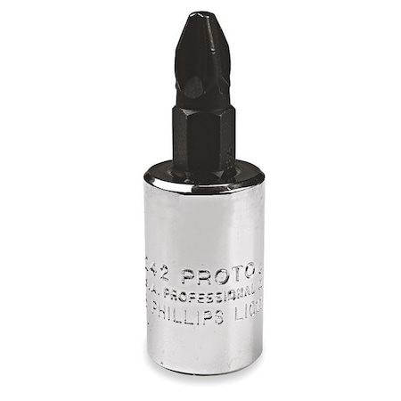 3/8" Dr, SAE Socket Bit, 18mm Tip Sz, 4 Pts, Socket Bit, Steel, 3/8 in, TpSz No. 3