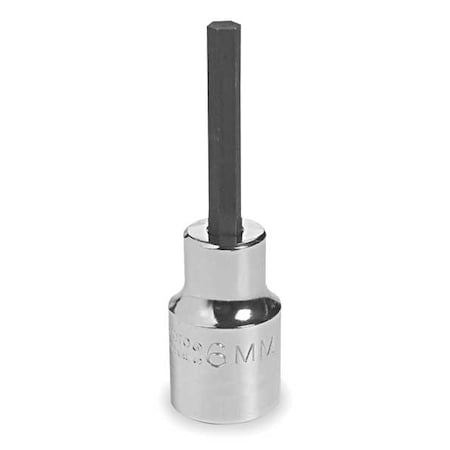 1/2 in Drive Hex Socket Bit Metric 18 mm Tip, 4 in L