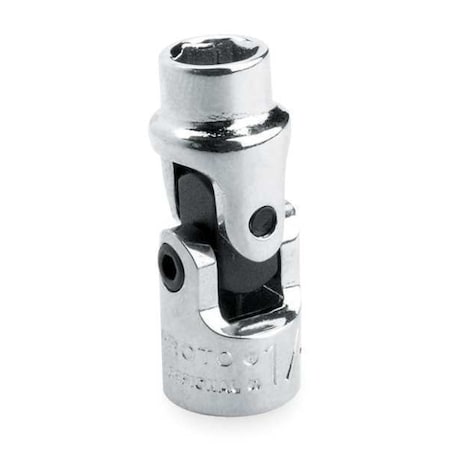 1/4 in Drive, 7/16" Hex SAE Socket, 6 Points, Flex Steel,Chrome,7/16