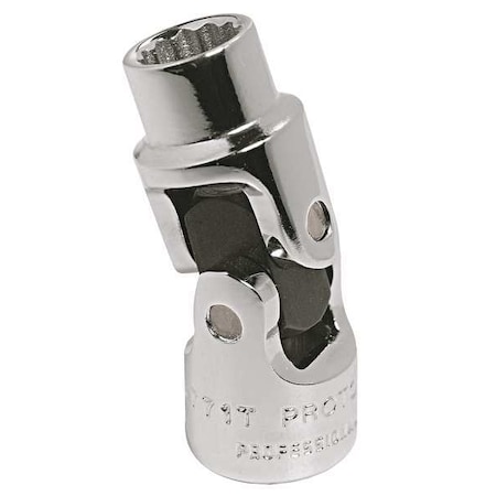 1/4 in Drive, 9/32" Triple Square SAE Socket, 12 Points, Flex Steel,Chrome,9/32