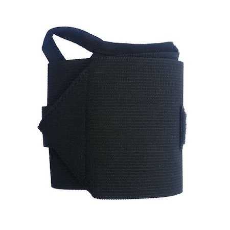 Wrist Wrap, Elastic, Slide On, Single Strap, Ambidextrous, Black, Size Universal