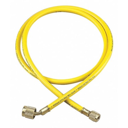 Charging/Vacuum Hose,6" L,Brass Fitting