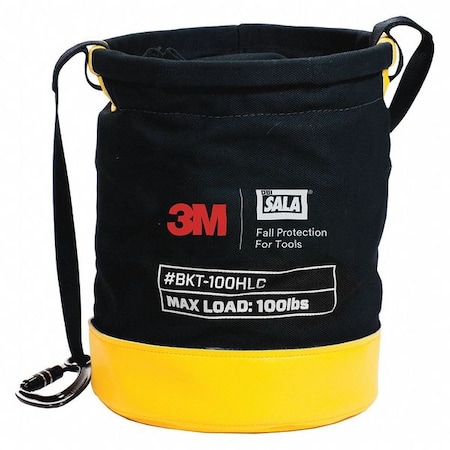 Bucket, Black, Yellow, Canvas