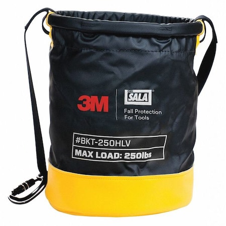 Bucket, Black, Yellow, Vinyl