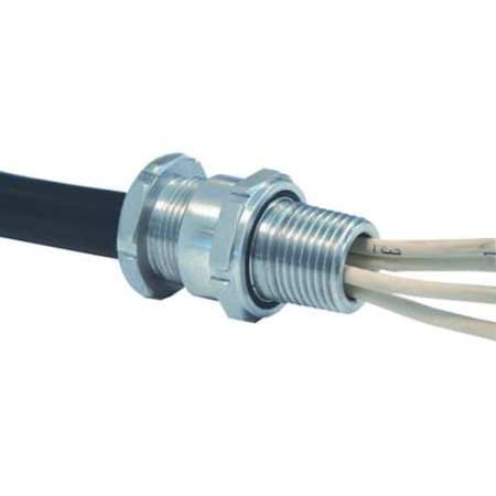 Cable Connector,1-1/2 in,Straight,Silver