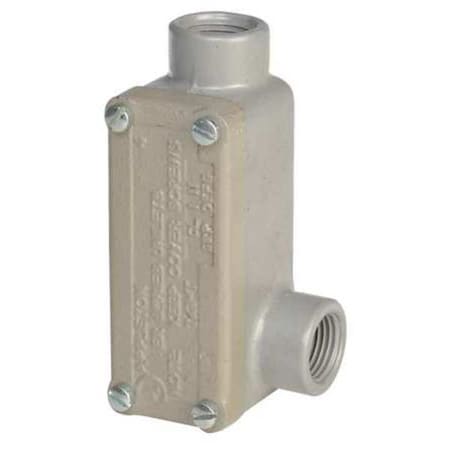 Conduit Outlet Body w/Cover,Iron,LR
