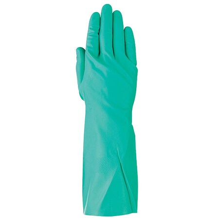 Chemical Resistant Gloves, Full, Extended Gauntlet, Green, 9, 1 PR