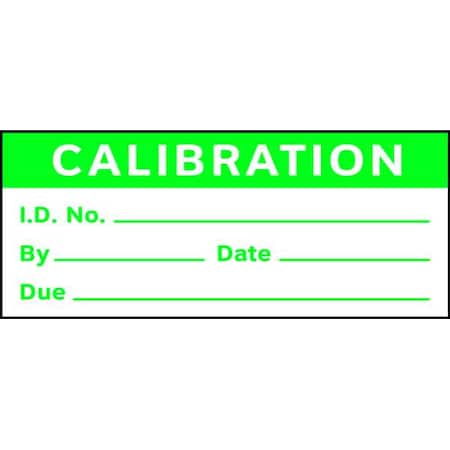 Calibration Label, ENG, Green/White, PK350, TC-21002