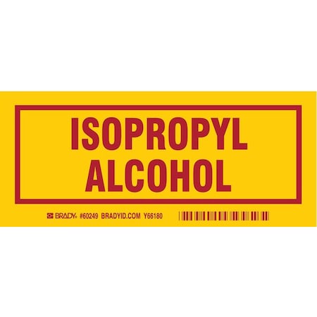 Container Label, 3 in Height, 7 in English, 60249,PK25