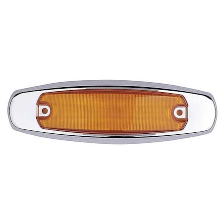 Clearance Light, LED, Amber, Oval, 6-1/4 L