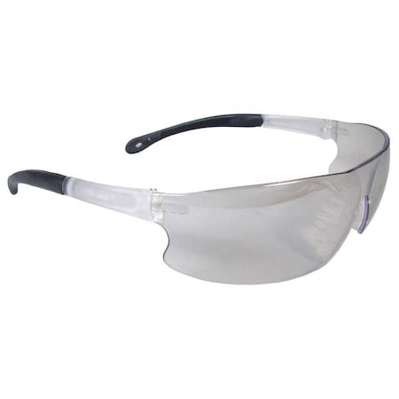 Rad-Sequel, Safety Glasses, Anti-Scratch, Indoor/Outdoor Lens, Black/Clear Frame, Frameless