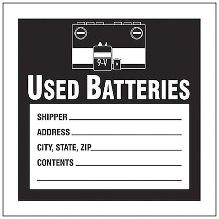 DOT Handling Label, Shipper_Address_City, State, Zip_Contents_, Paper, 4" W