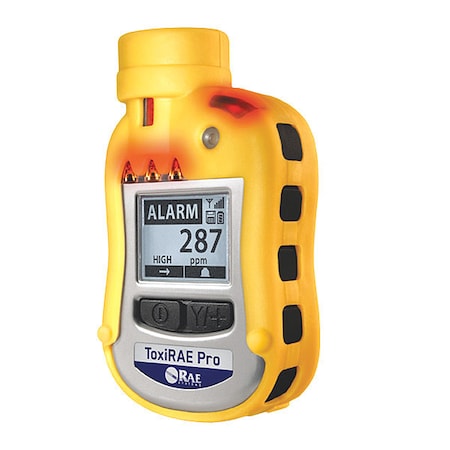 Single-Gas Detector, Audible, Vibrating, Visual, 2 yr Battery Life