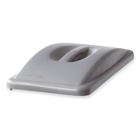 Slim Jim(R) 16 gal, 23 gal Trash Can Lid, Dome Gray, Polypropylene, 0 Openings 11 1/4 in W/Dia