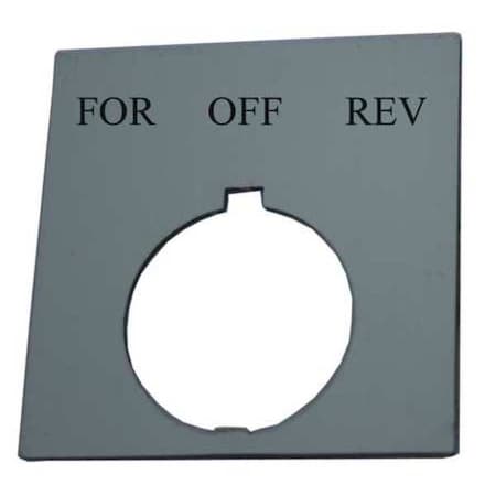 Legend Plate,Square,For.Off Rev.,Black
