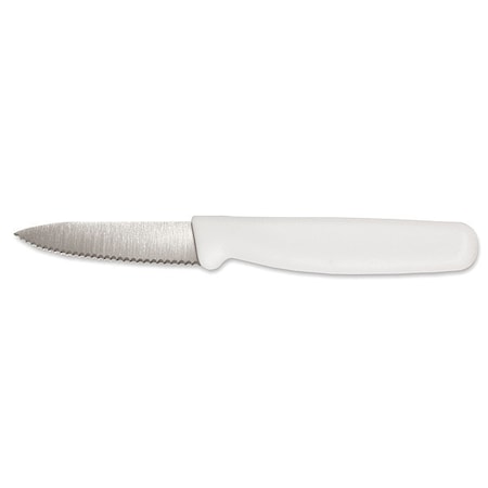 Paring Knife,Serrated,3-1/2 in. L,White,PK12