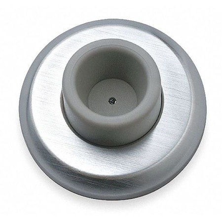 Door Stop,Wall Mount,SS,Silver