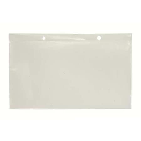 Label Holder, Clear, Polypropylene, 5 in L x 3 in W, 1 lb Load Capacity, 6 PK