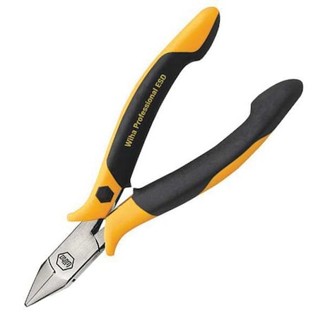 4 1/2 in Precision Diagonal Cutting Plier Flush Cut Pointed Nose Uninsulated