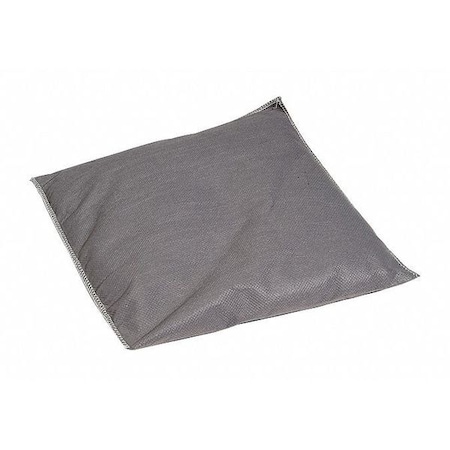 Sorbent Pillow, 30 gal, 10 in x 10 in, Universal, Gray, 40 PK