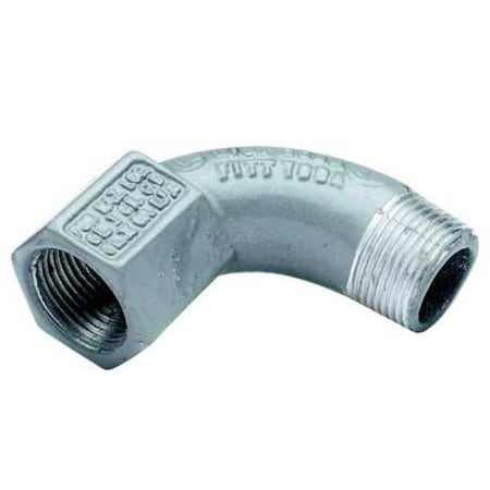 IMC 90 Deg Elbow, 1/2 in, Threaded, Aluminum, Powder Coated, Gray