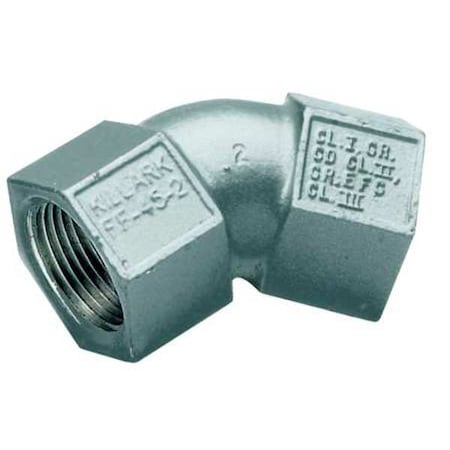 IMC 45 Deg Elbow, 3/4 in, Threaded, Iron, Powder Coated, Gray
