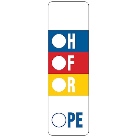 Square HMIG Reactivity Label 2-7/8"H x 7/8"W, Multicolor, Pk500