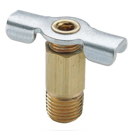 Brass Drain Cock Ball Valve Inline 1/4"