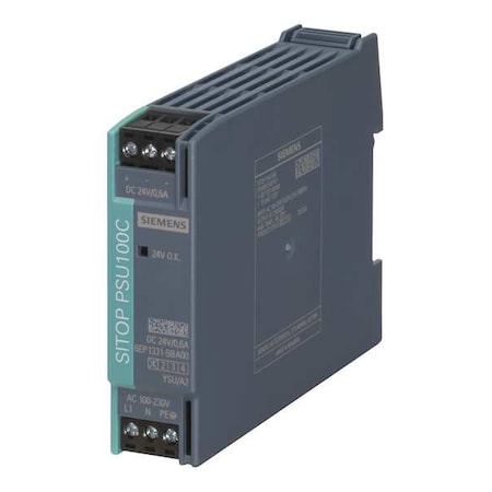 DC Power Supply, 110/300V DC; 85/264V AC, 24V DC, 14 W, 0.6 A, DIN Rail
