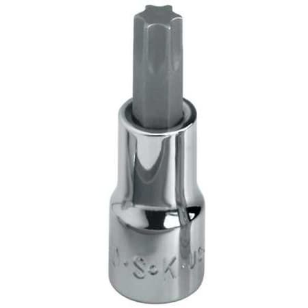1/4 in Drive, T30 Torx(R) Socket, 6 Points, Socket Bit, Steel, 1/4 in, TpSz T30