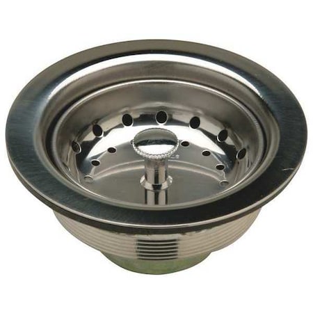Kitchen Basket Strainer, 1-1/2" Pipe Dia., Stainless Steel